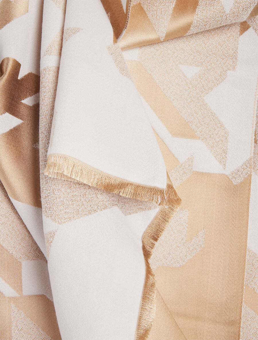 Foulard épais imprimé étoiles graphiques - Blanc - 3