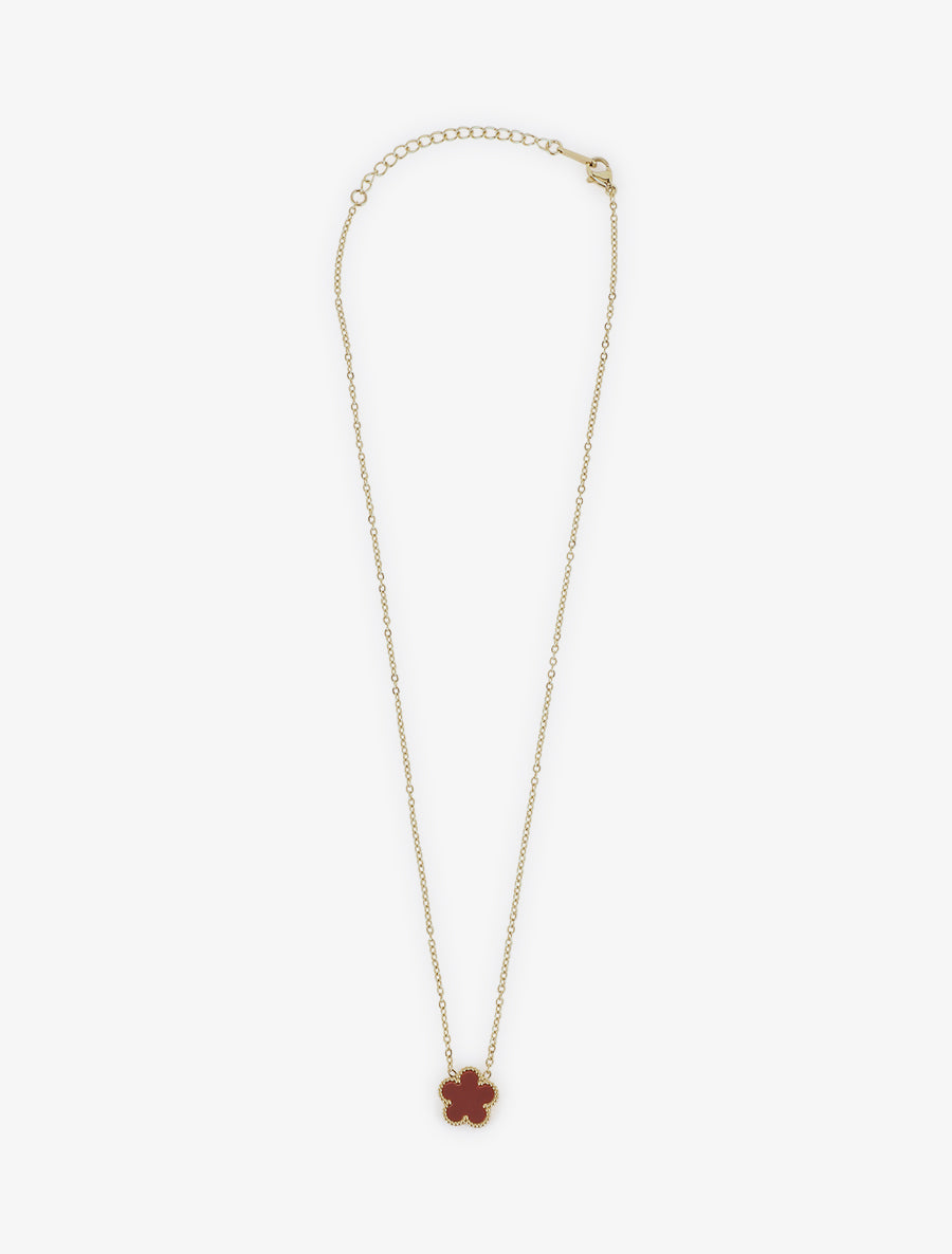 Collier à fleur - Rouge - 2