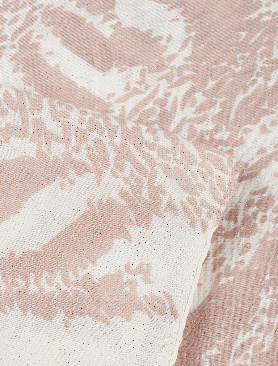 Foulard à imprimé abstrait pailleté - Beige rosé - 3