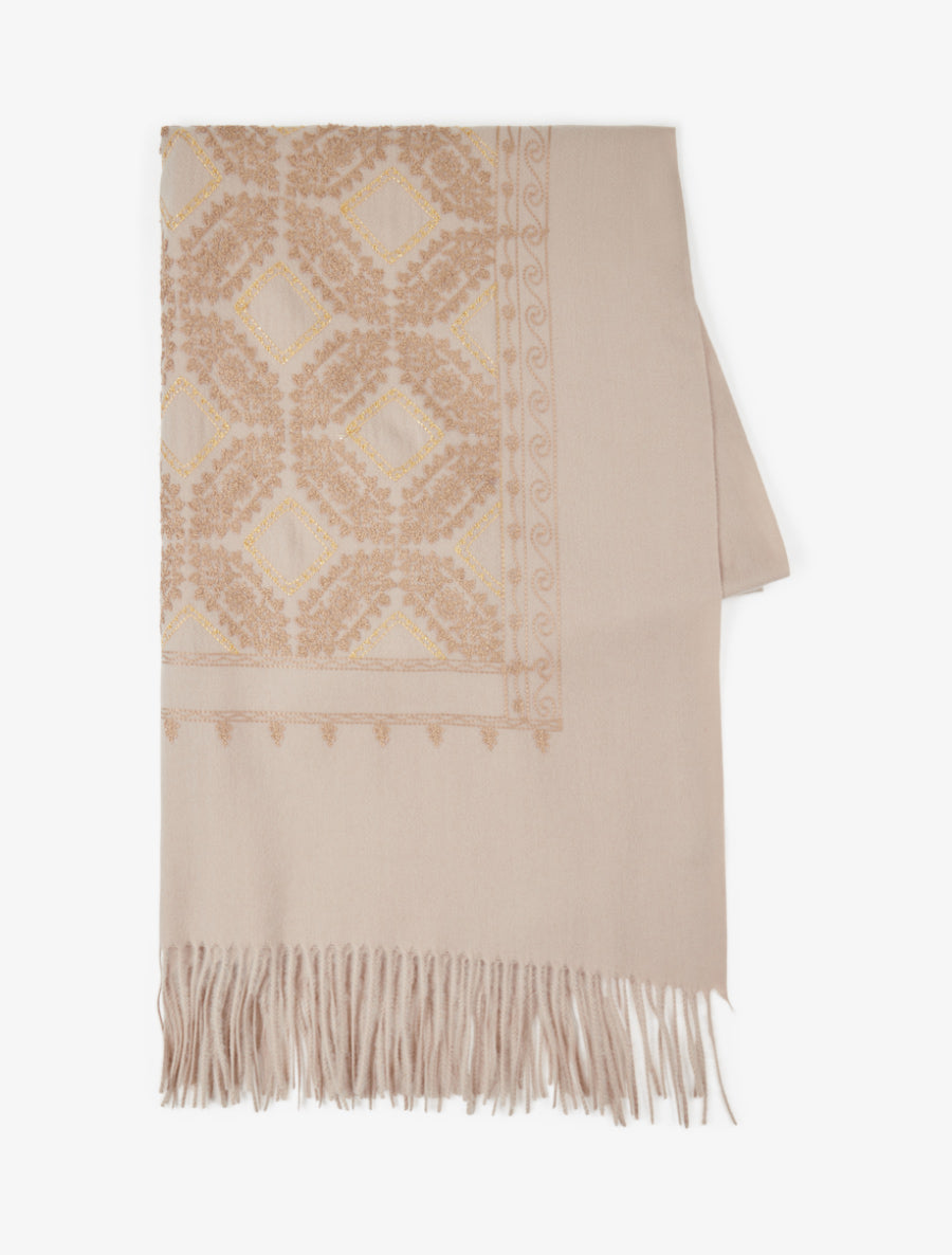 Echarpe à imprimé tapisserie - Taupe - 2