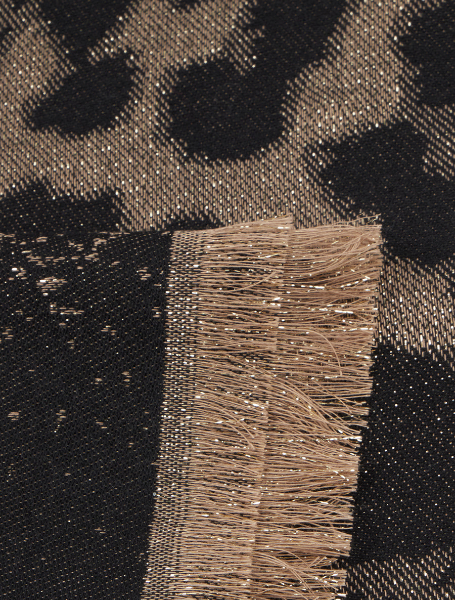 Foulard à imprimé léopard irisé - Noir - 3