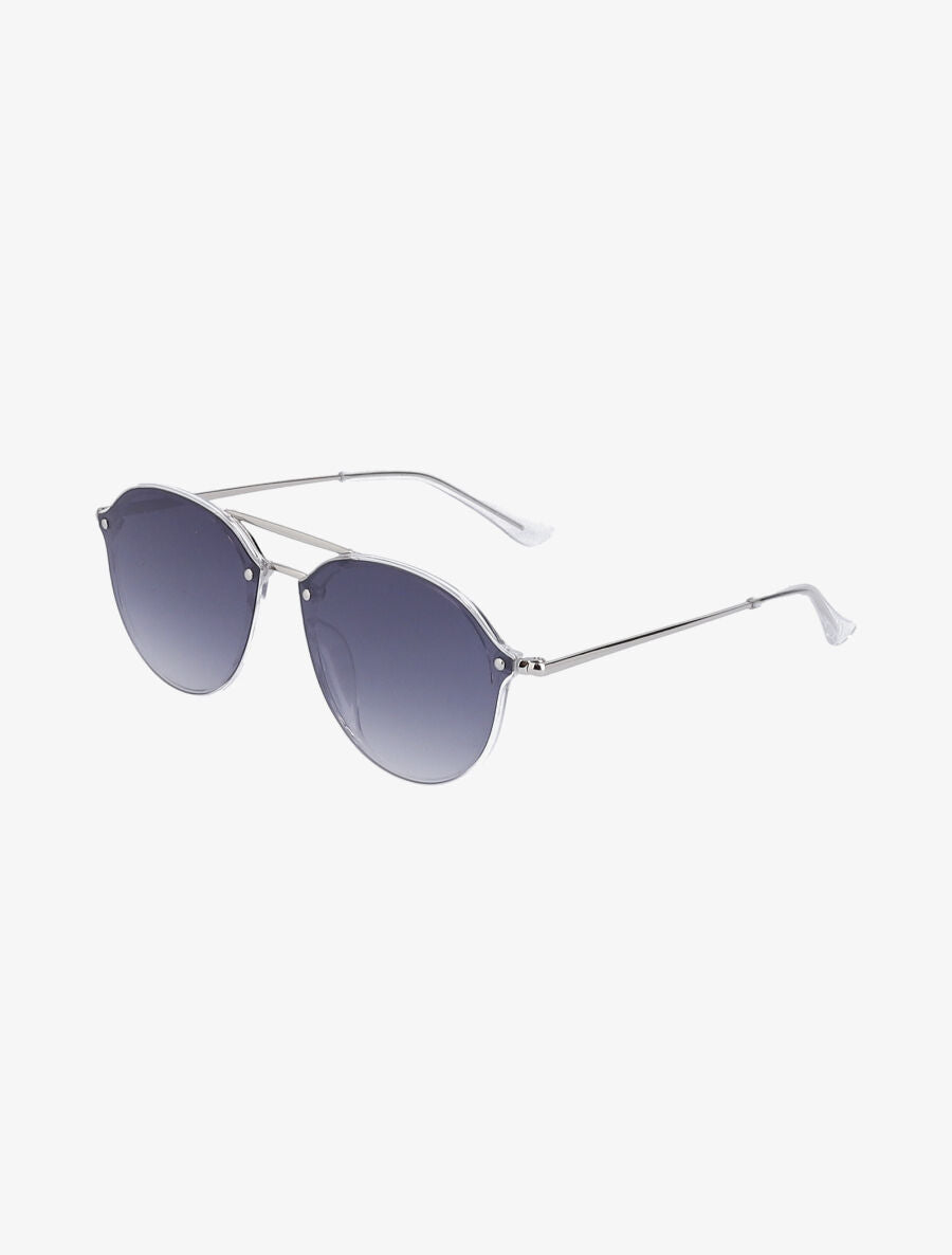 Lunettes clubmaster à double ponts - Argent - 2