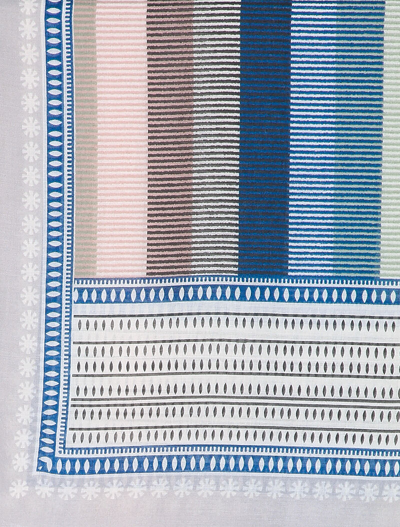 Foulard à rayures stylisées - Gris clair - 2