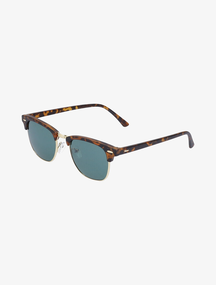 Lunettes de soleil clubmaster - Vert/or - 1