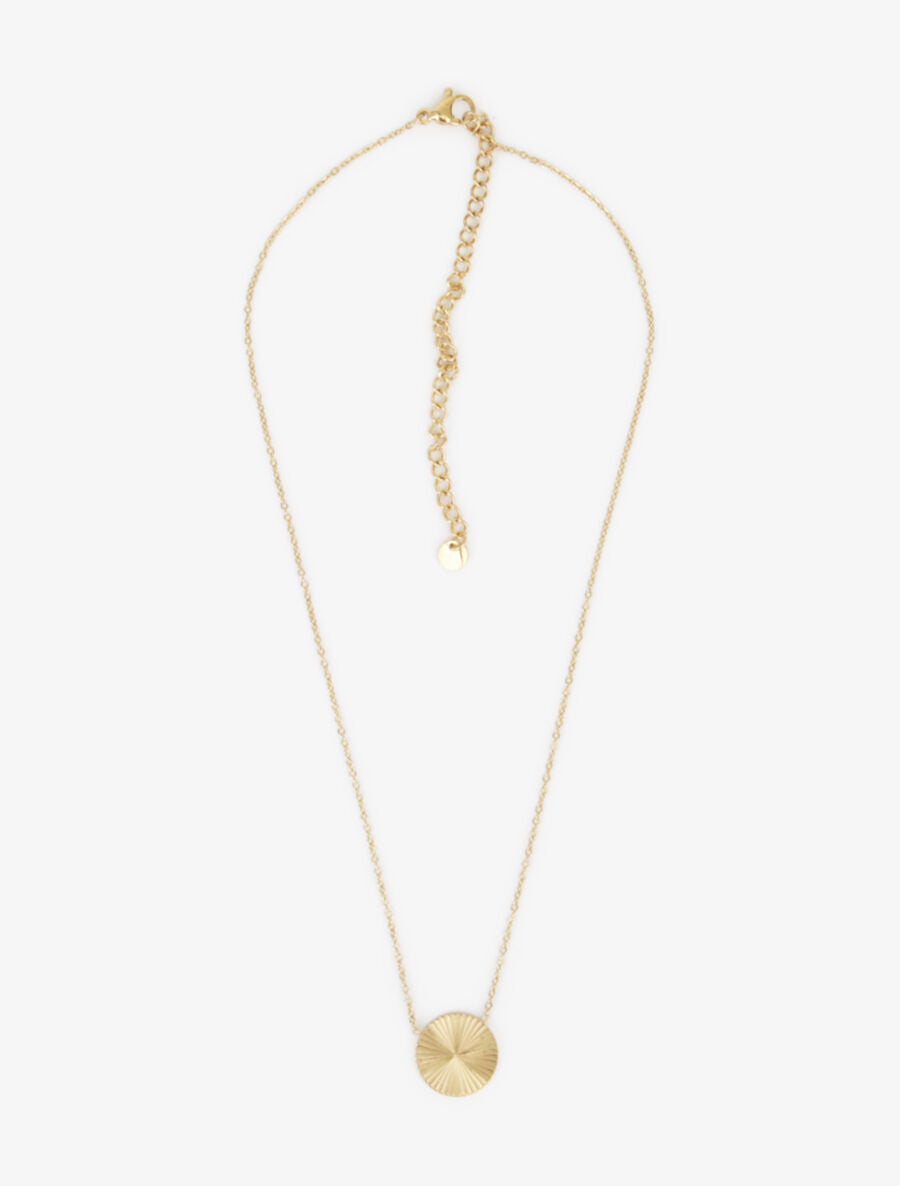 Collier à pendentif rond stylisé - Or - 2