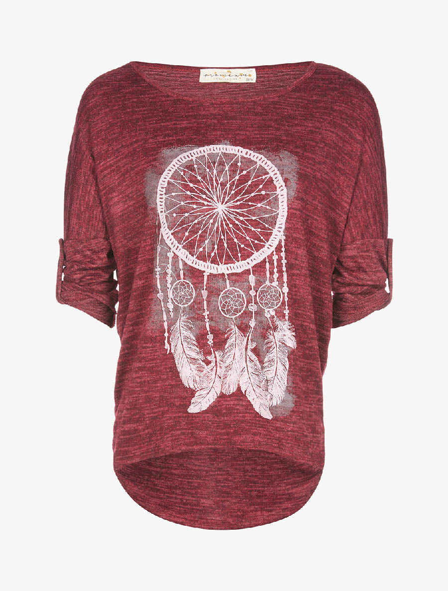 Pull fin dreamcatcher - bordeaux - 3