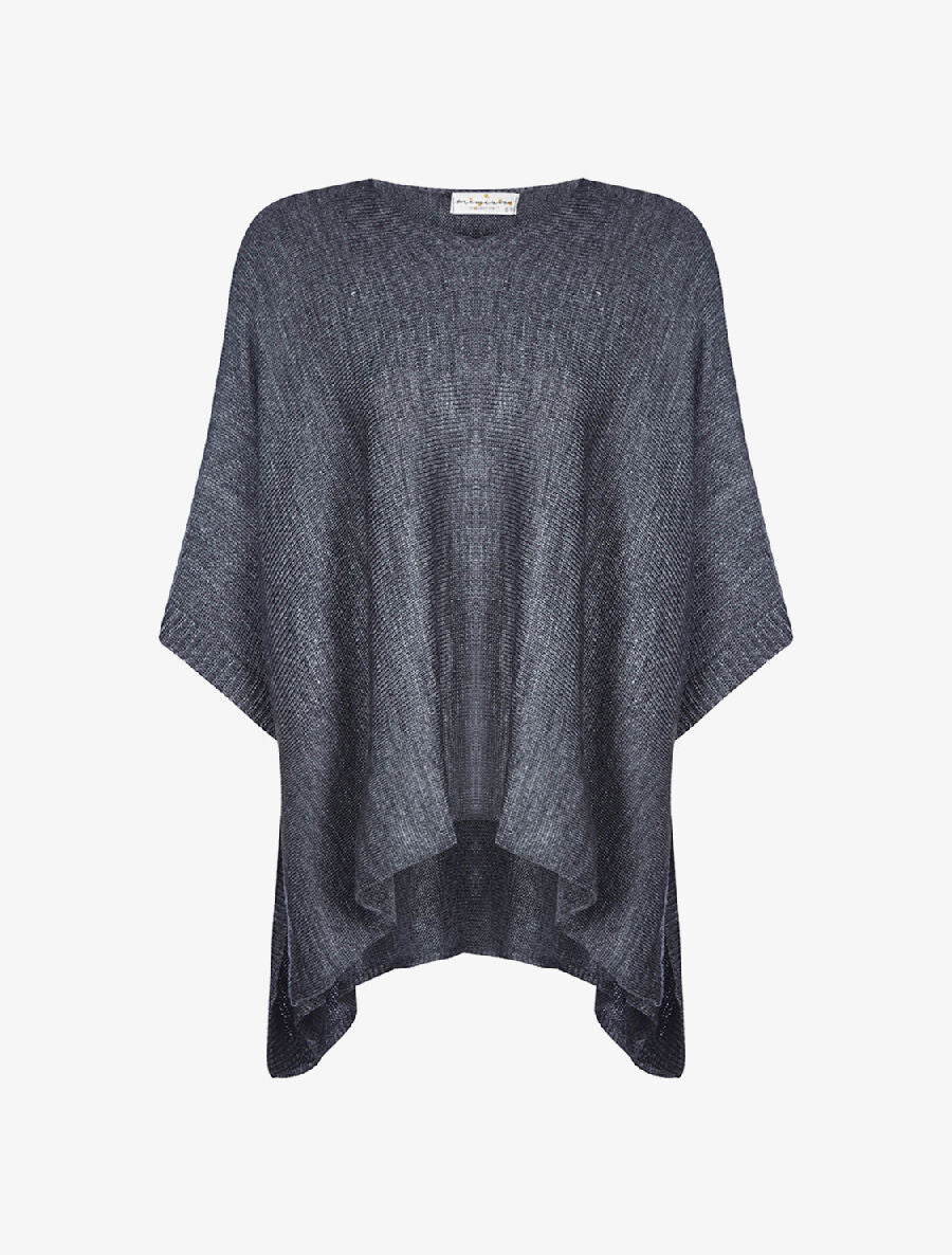 Poncho rectangulaire - Anthracite - 3