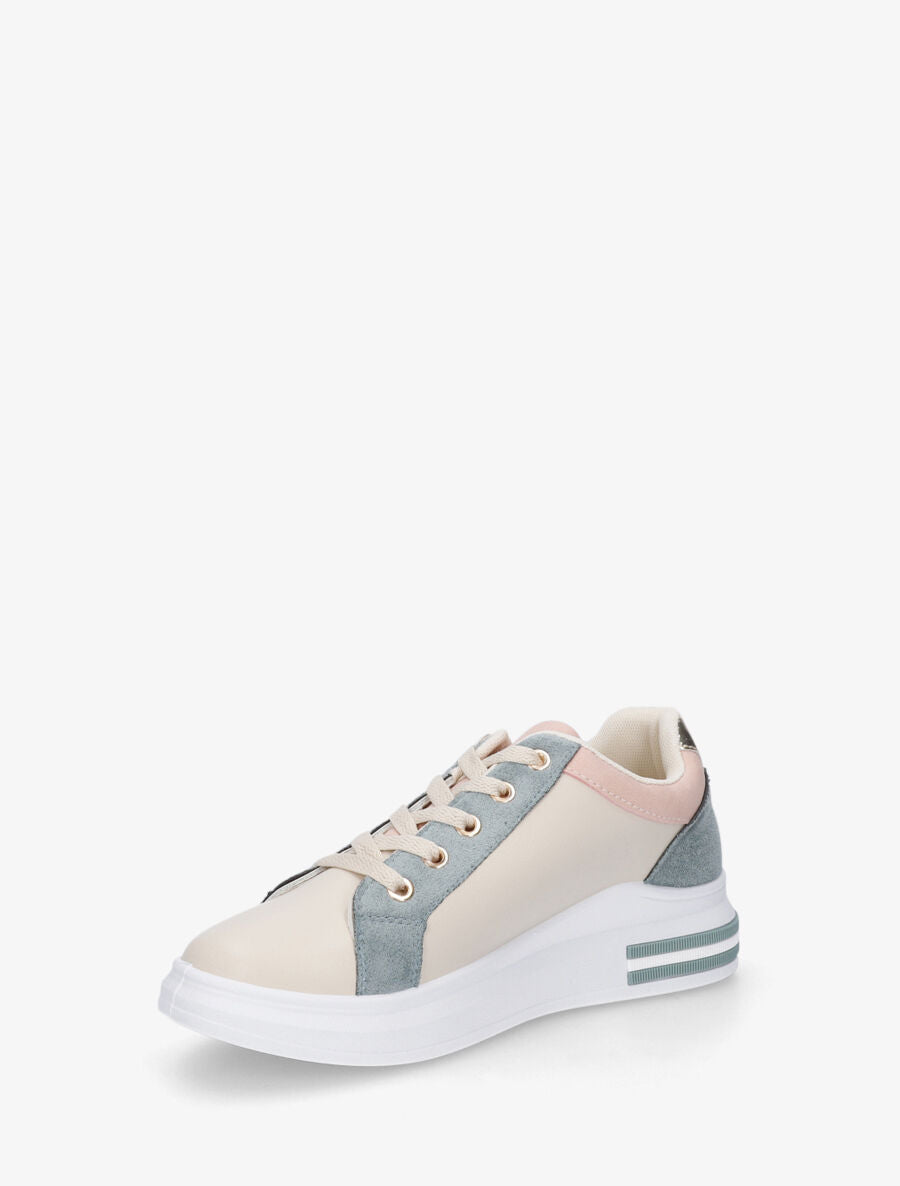Baskets à zip et motifs perforés - Beige - 3