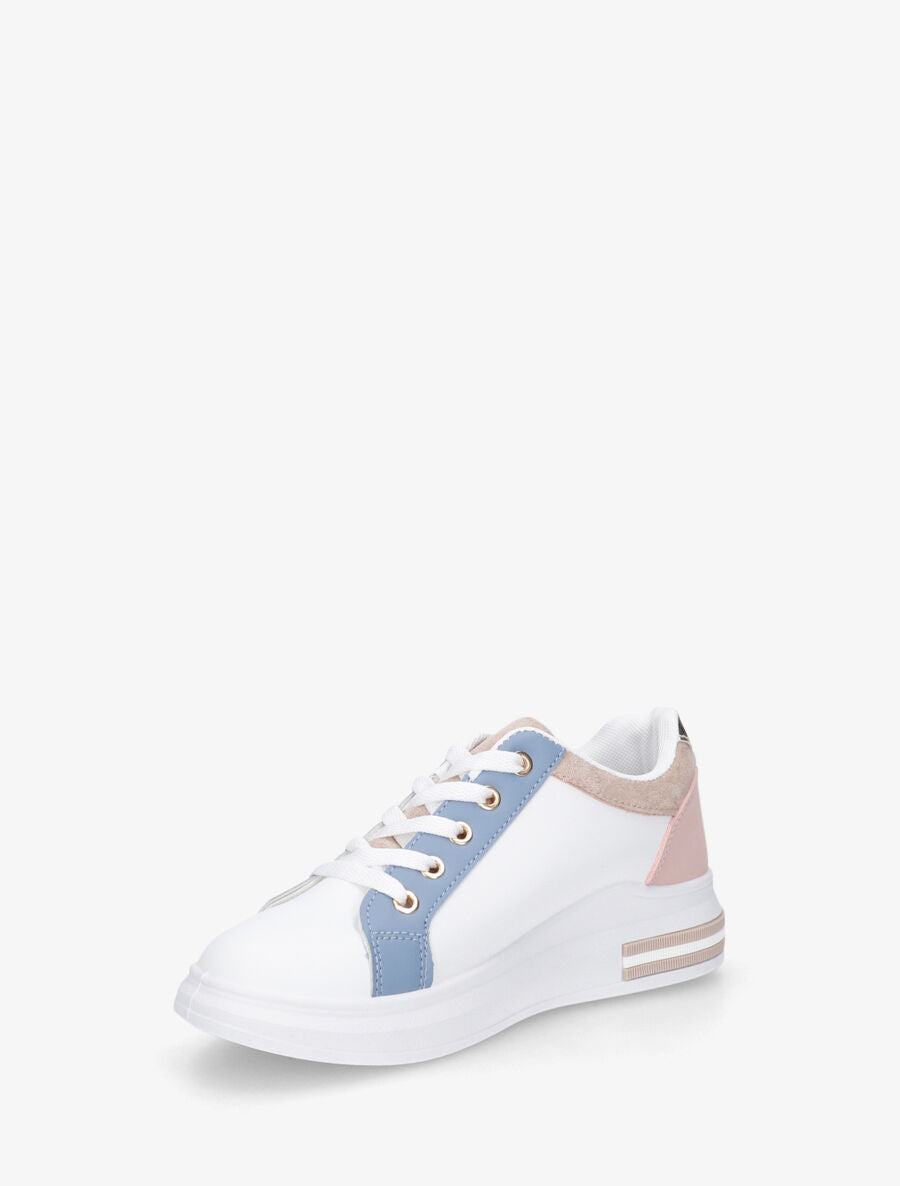 Baskets à zip et motifs perforés - Bleu - 3