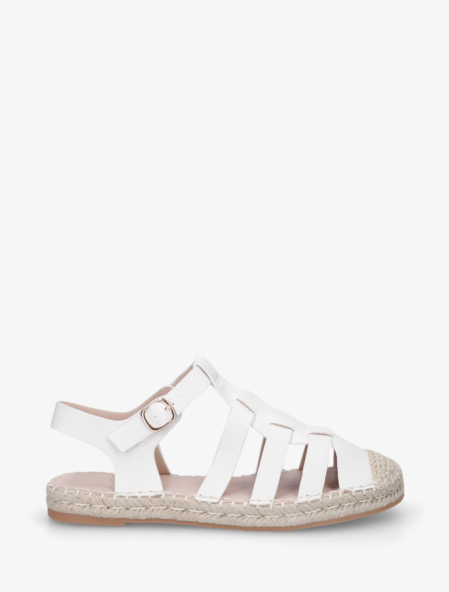 Espadrilles style spartiate - Blanc - 1