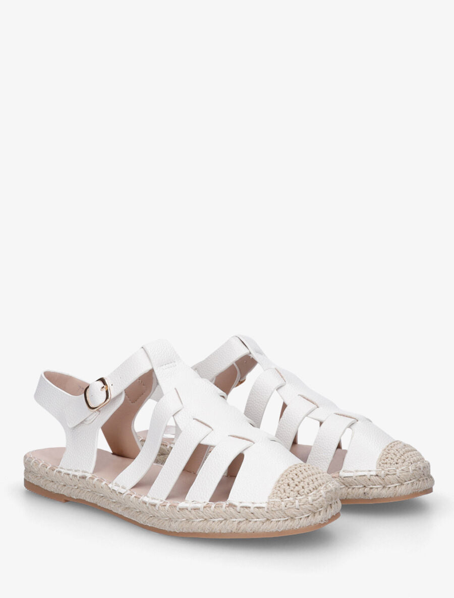 Espadrilles style spartiate - Blanc - 4