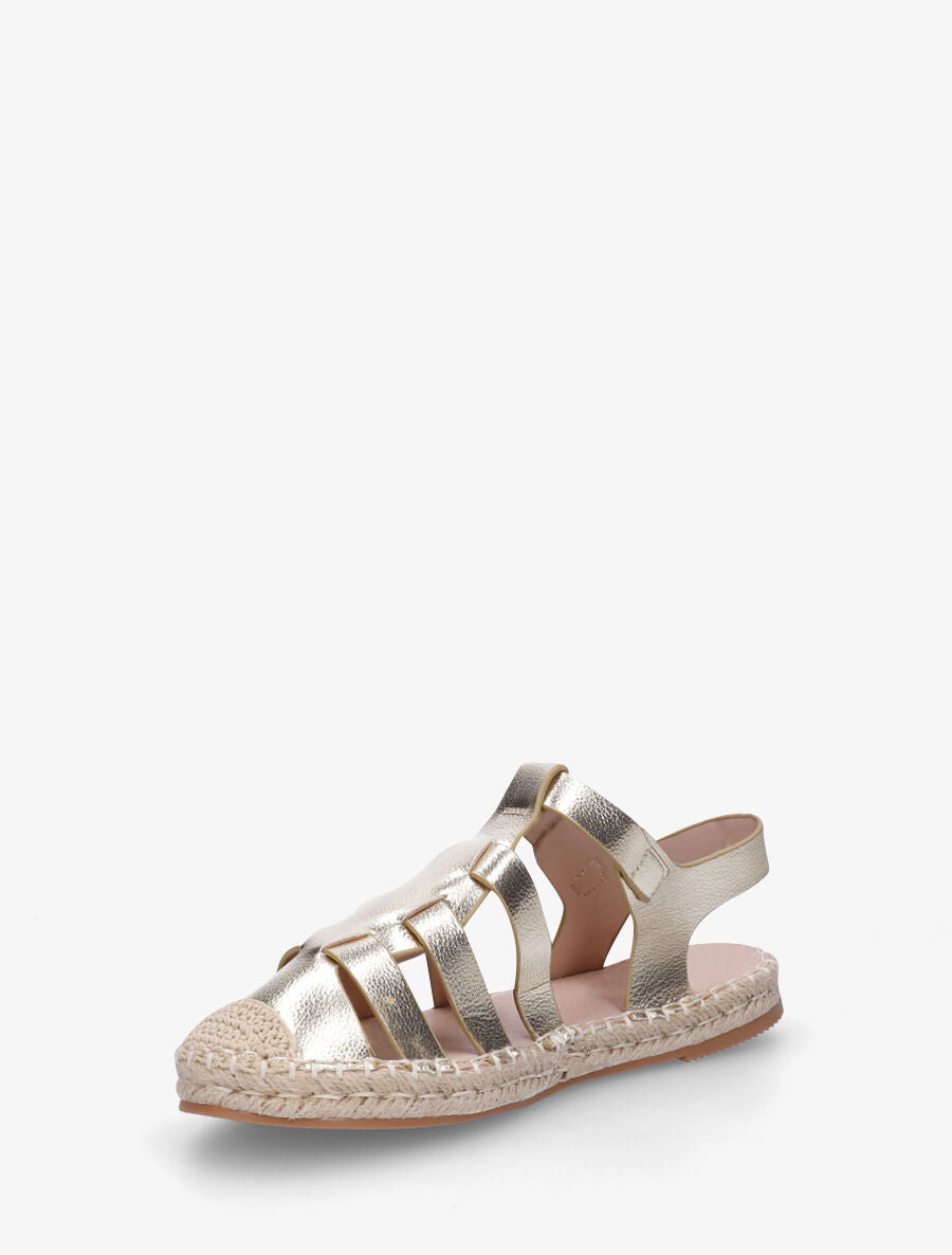 Espadrilles style spartiate - Or - 3