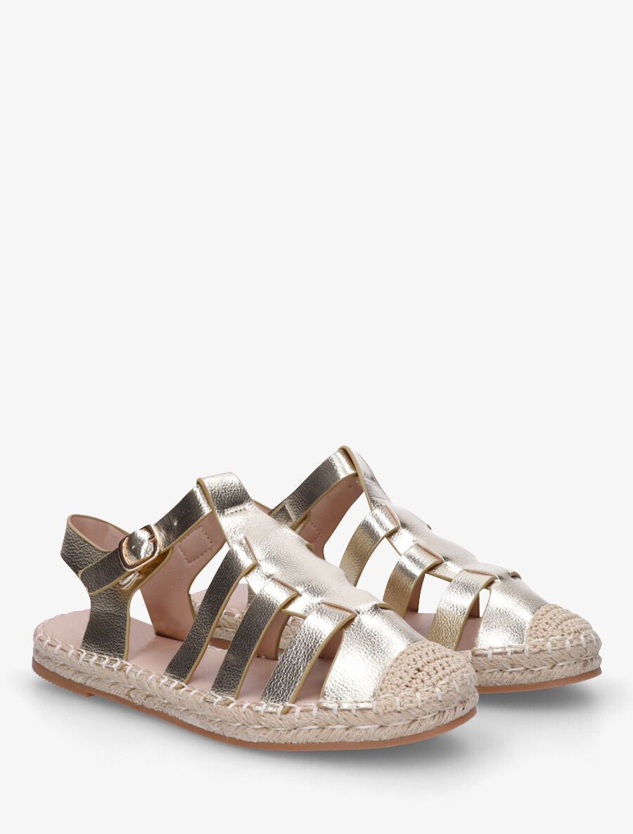 Espadrilles style spartiate - Or - 4