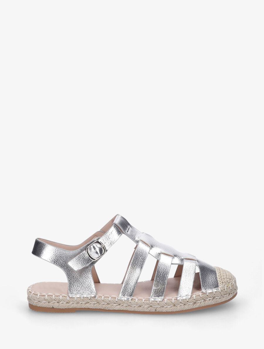 Espadrilles style spartiate - Argent - 1