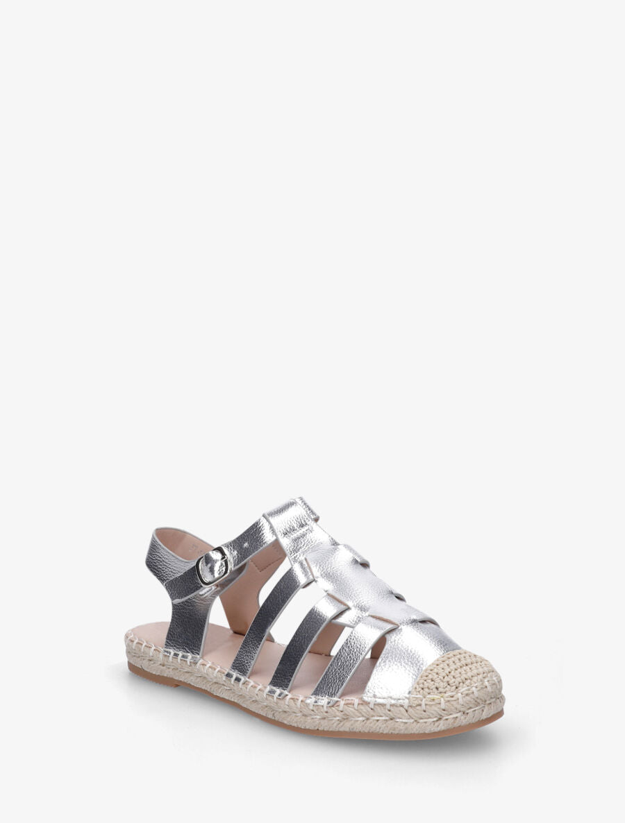 Espadrilles style spartiate - Argent - 2