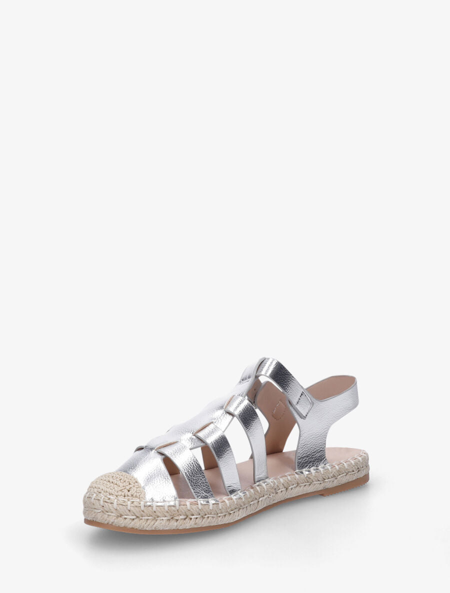 Espadrilles style spartiate - Argent - 3