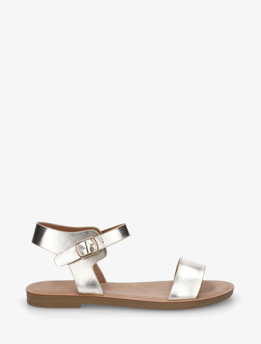 Nu-pieds basiques en simili - Or - 5