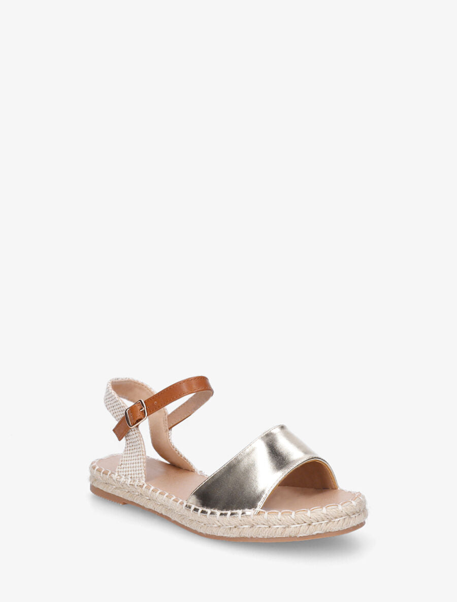 Nu-pieds basiques style espadrille - Or - 2