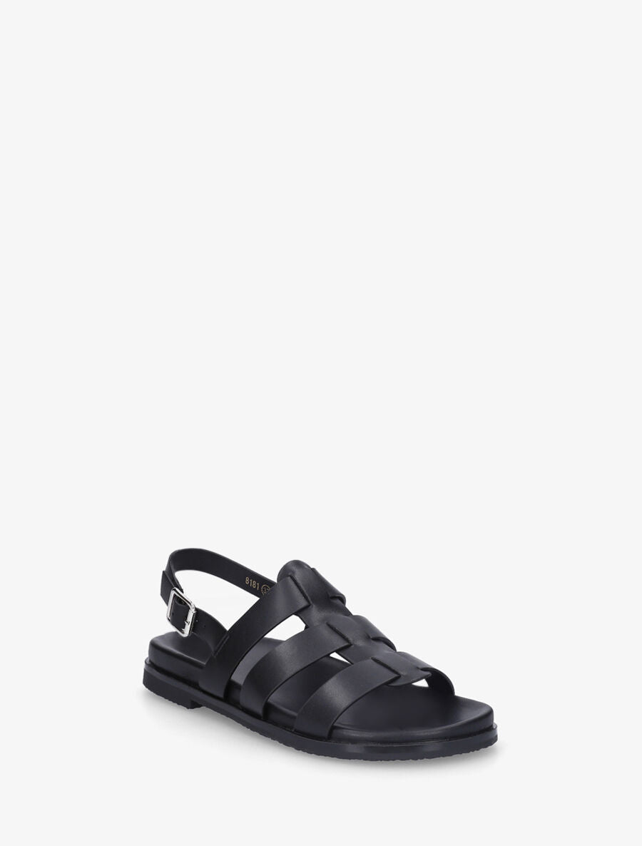 Nu-pieds style spartiates - Noir - 2