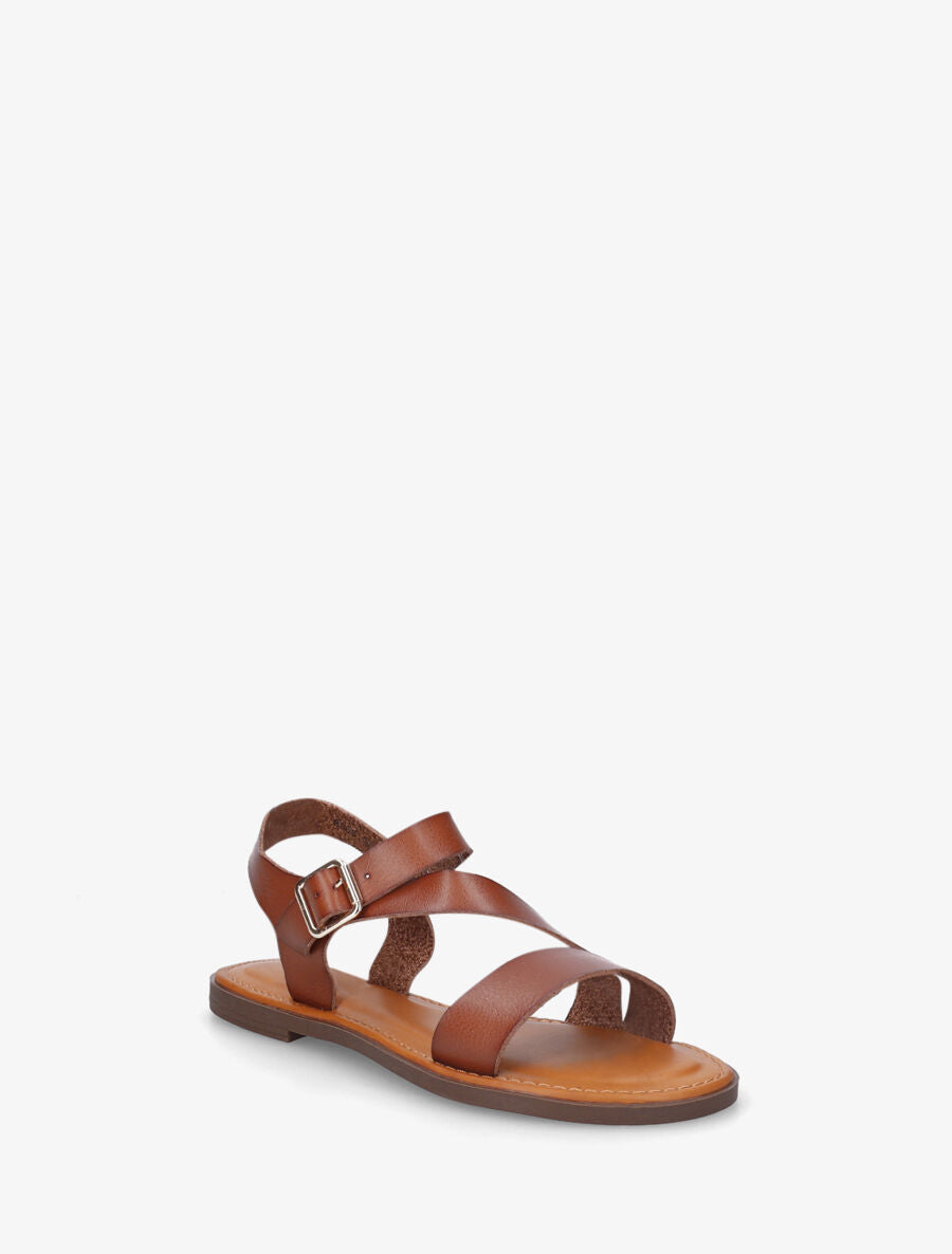 Nu-pieds classiques en simili - Marron - 2