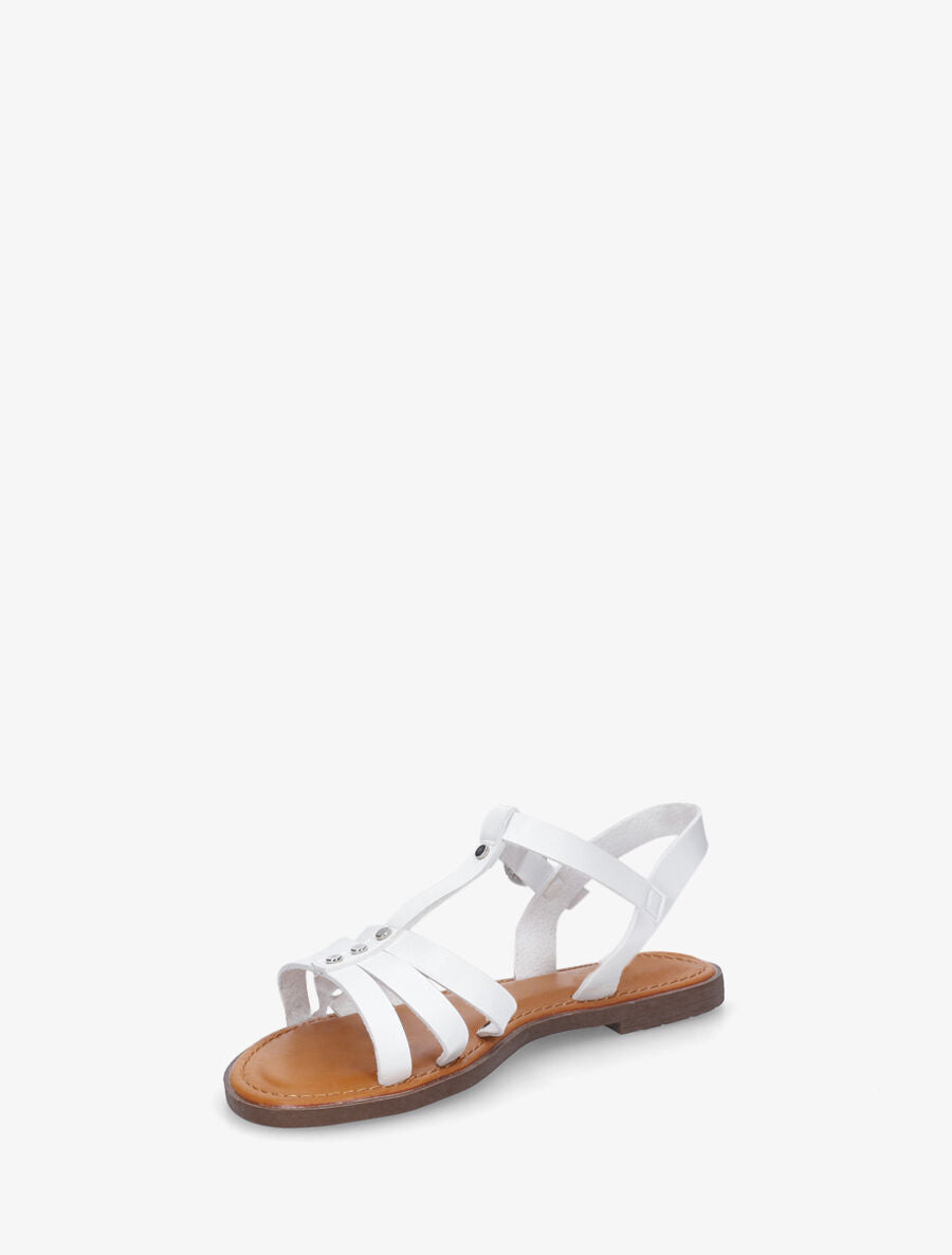 Nu-pieds multi-brides à clous - Blanc - 3