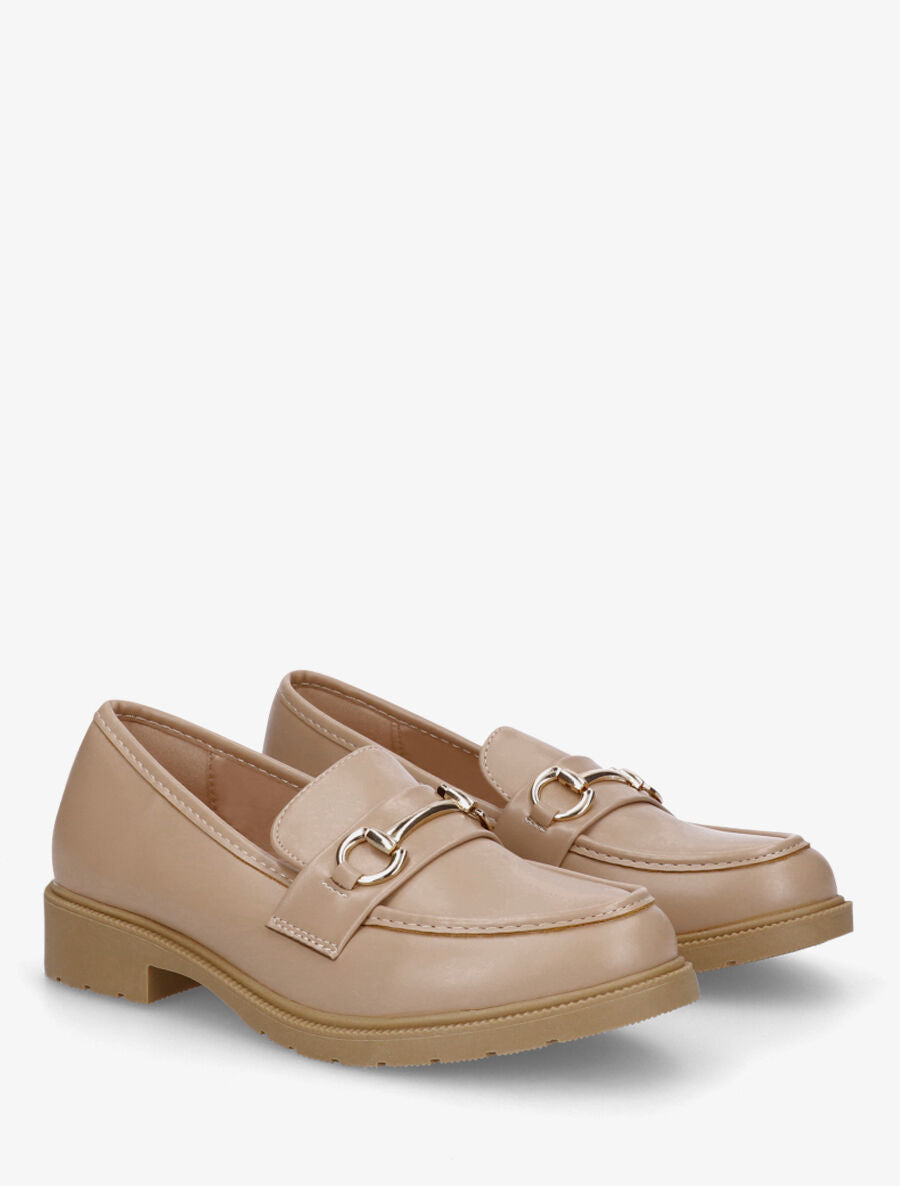 Mocassins classiques en simili - Taupe - 4