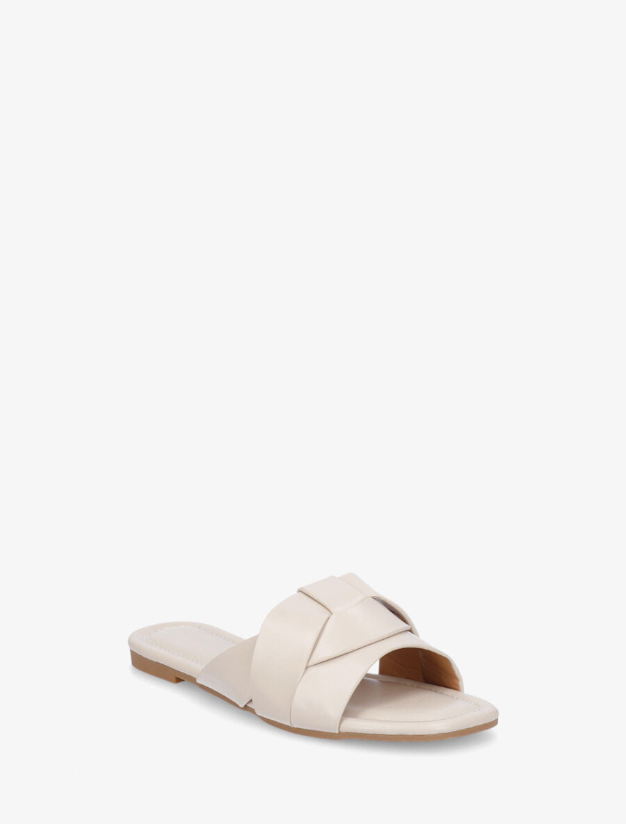 Claquettes à brides entrelacées - Beige - 2