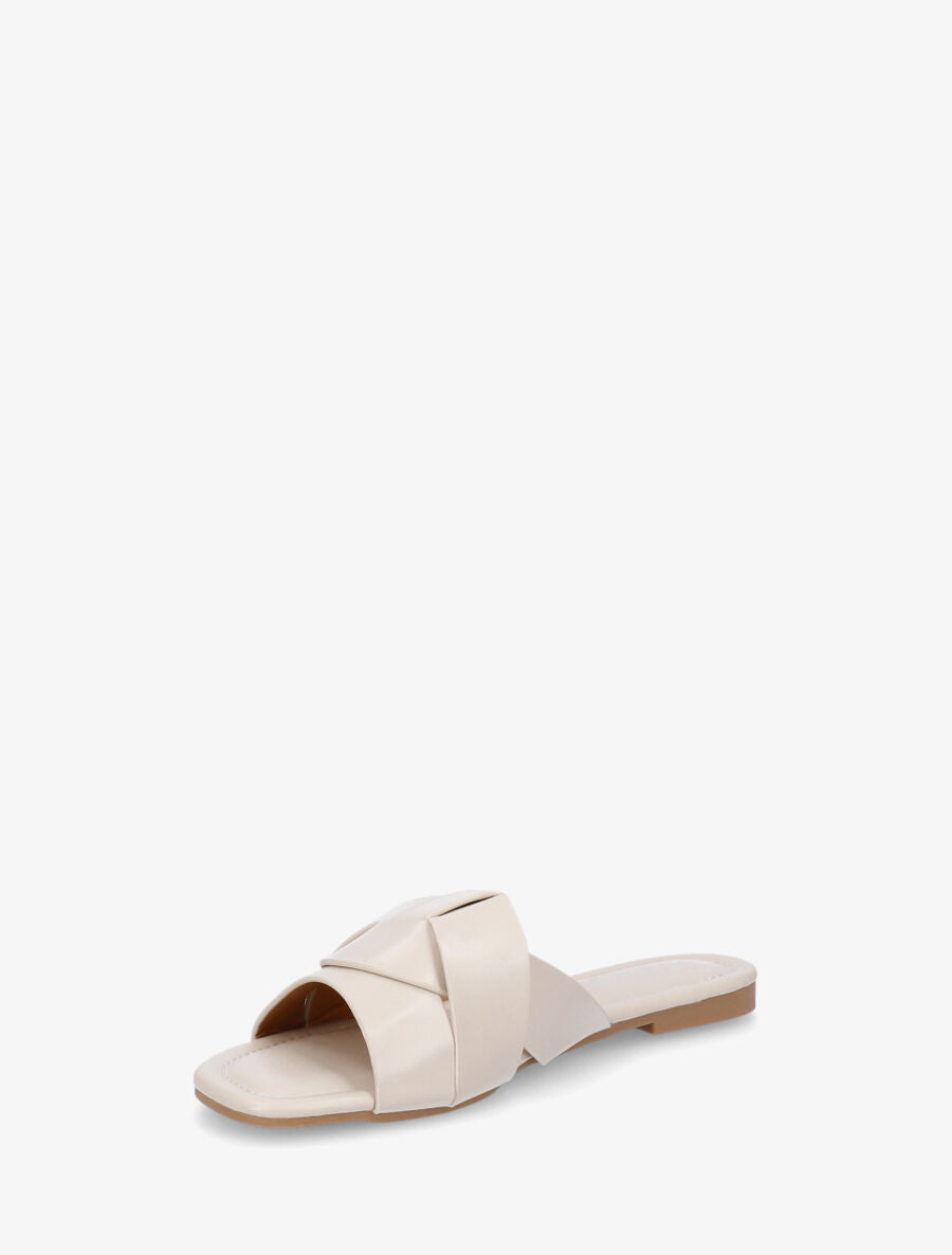 Claquettes à brides entrelacées - Beige - 3