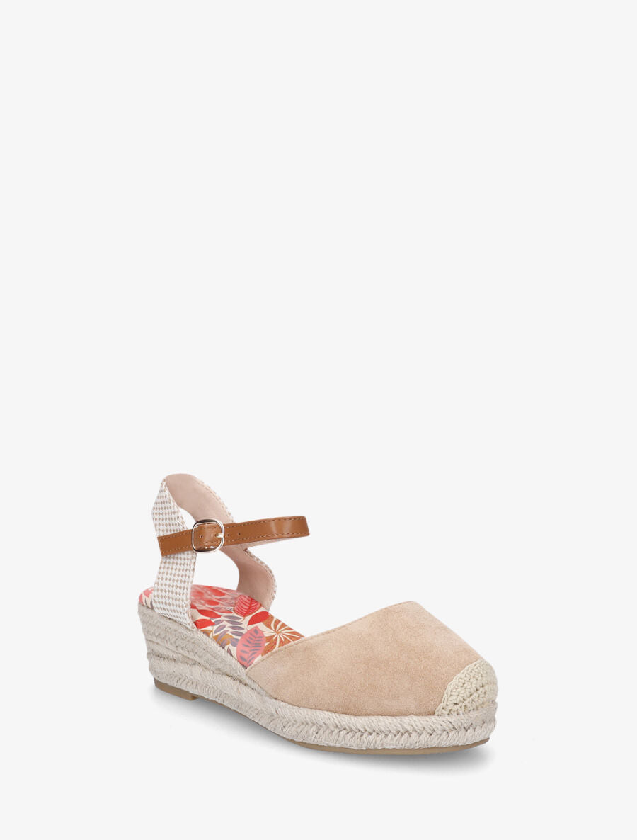Espadrille en suédine à semelle fantaisie - Taupe - 2