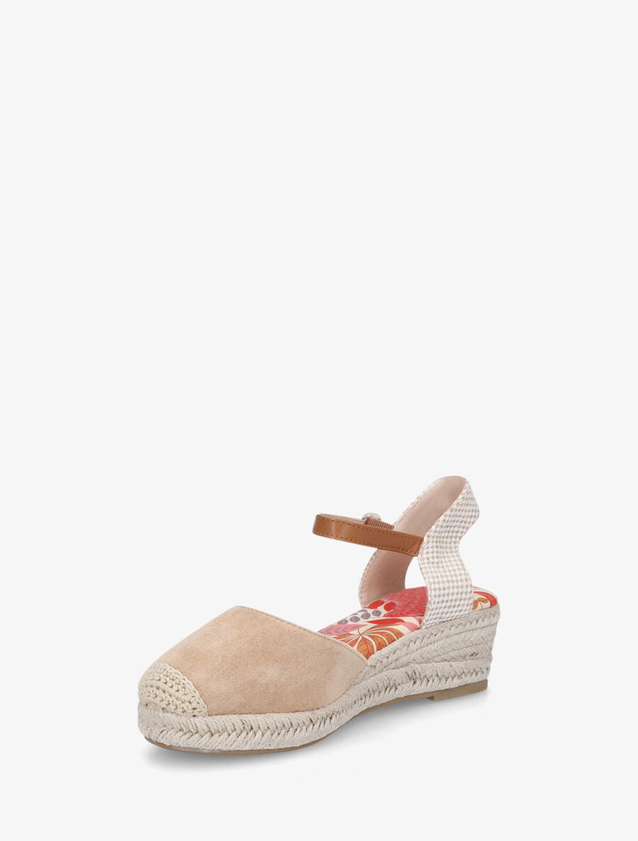 Espadrille en suédine à semelle fantaisie - Taupe - 3