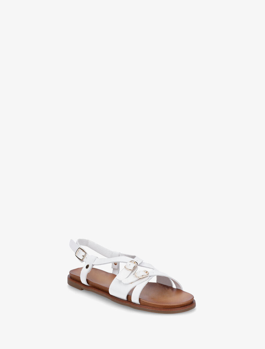 Nu-pieds brides à boucles croisées - Blanc - 2