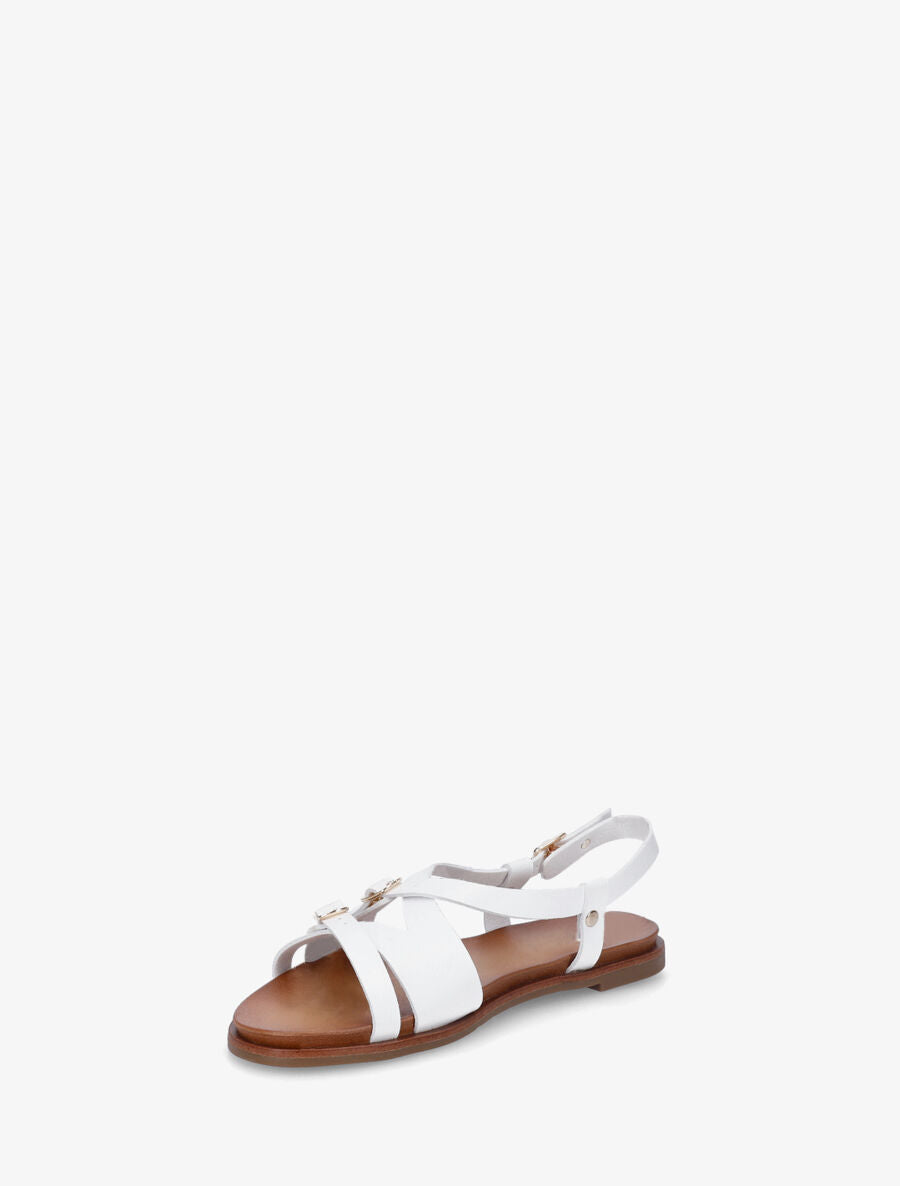 Nu-pieds brides à boucles croisées - Blanc - 3