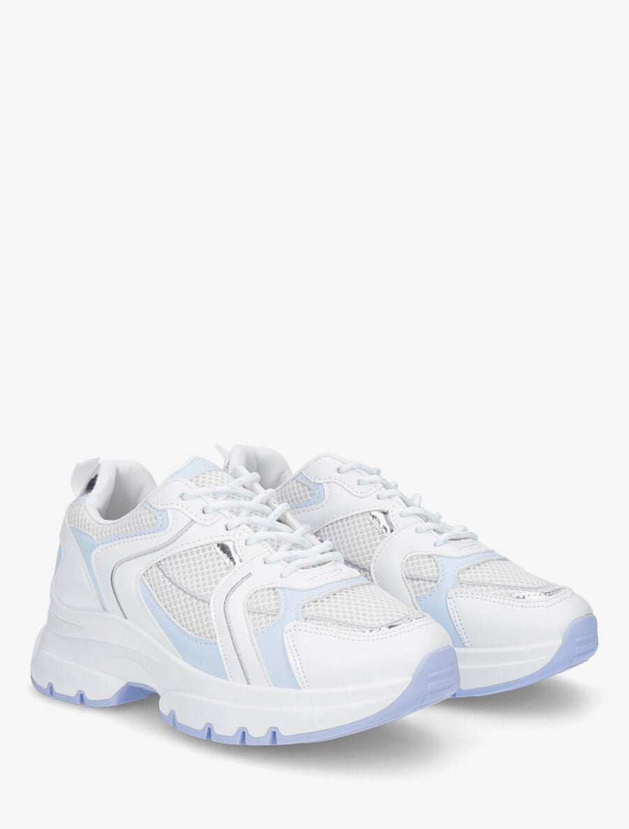 Baskets à empiècements nacrés - Bleu ciel - 4