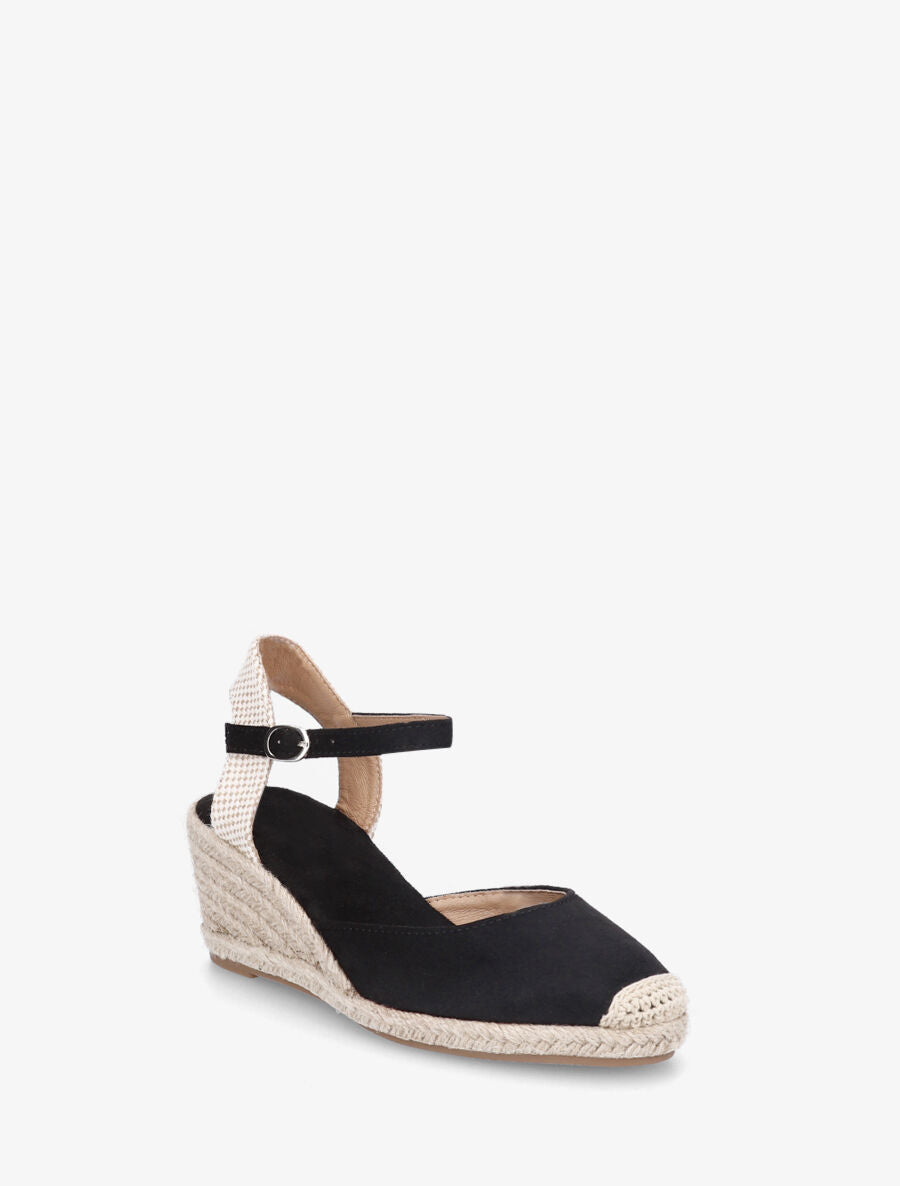 Espadrilles mi-hautes en suédine - Noir - 2