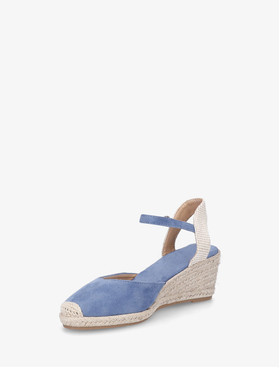 Espadrilles mi-hautes en suédine - Bleu - 3