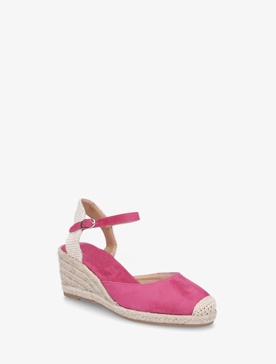 Espadrilles mi-hautes en suédine - Fuchsia - 2