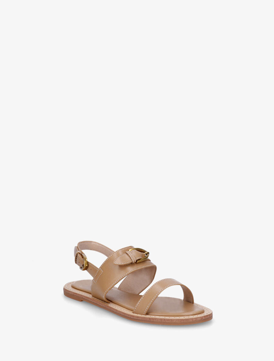 Sandales à boucle fantaisie - Beige - 2