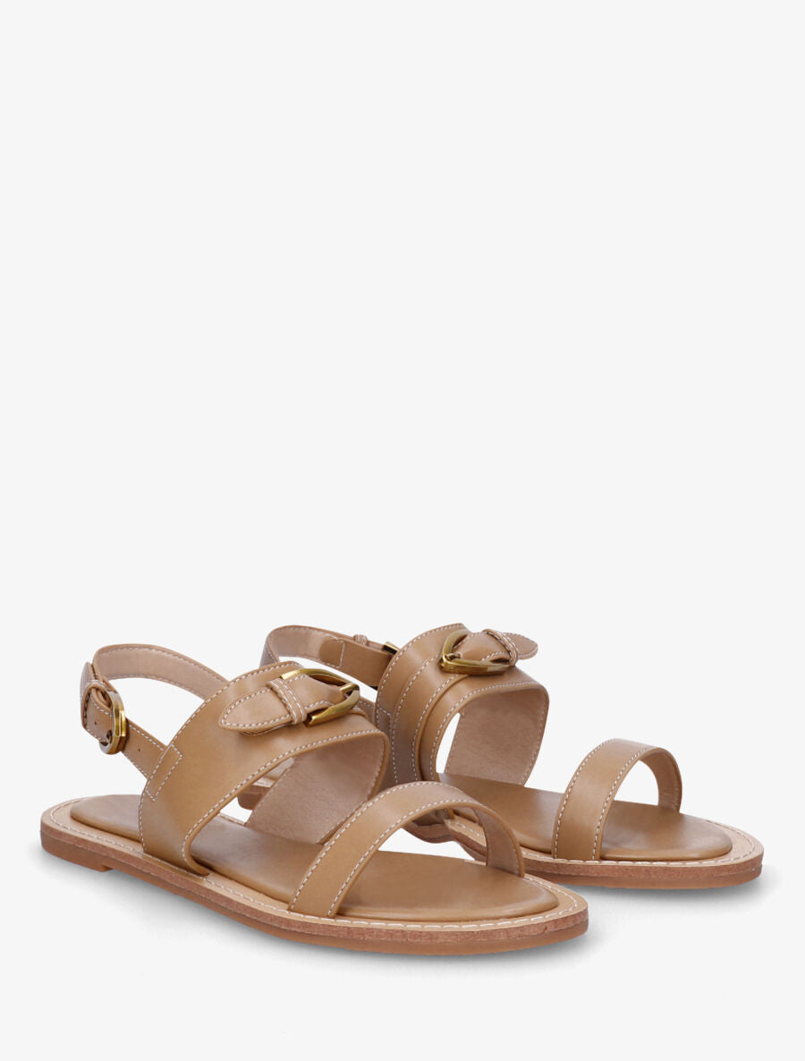 Sandales à boucle fantaisie - Beige - 4