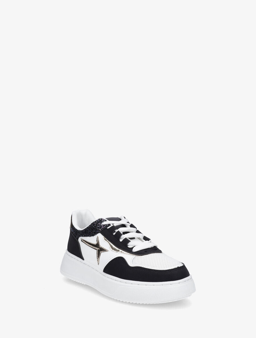 Sneakers à plateforme et pailleté - Noir - 2