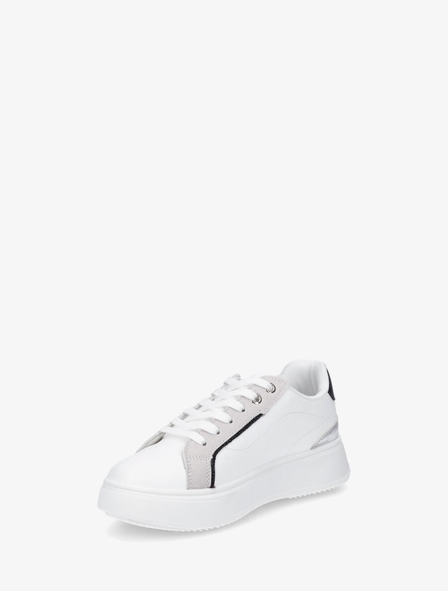 Sneakers à plateforme à contrefort constratant - Noir - 3