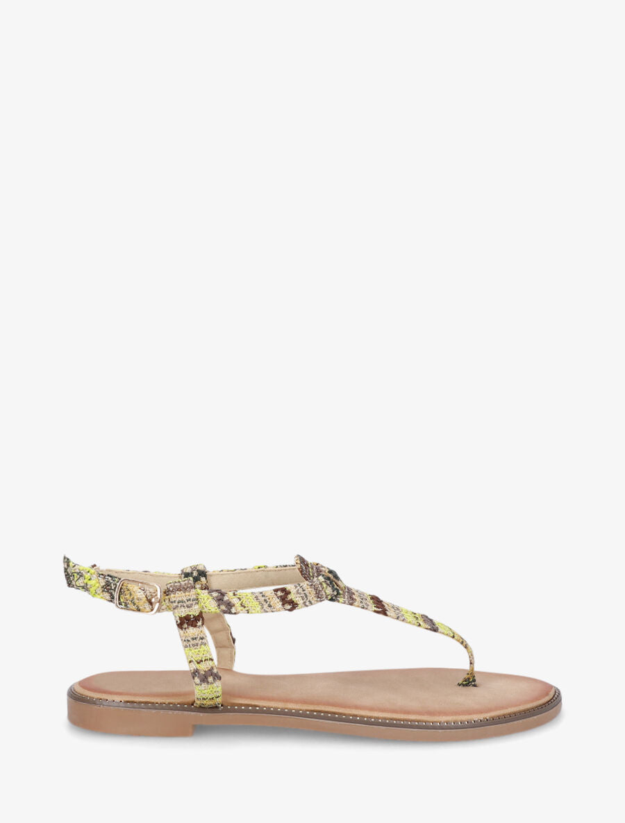 Nu-pieds effet tweed - Vert - 1