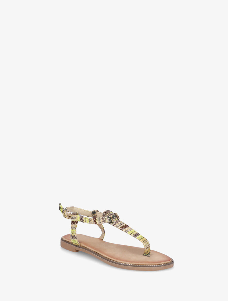 Nu-pieds effet tweed - Vert - 2