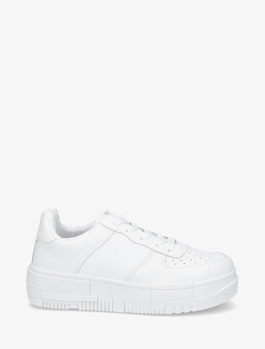 Baskets classiques en simili - Blanc - 5