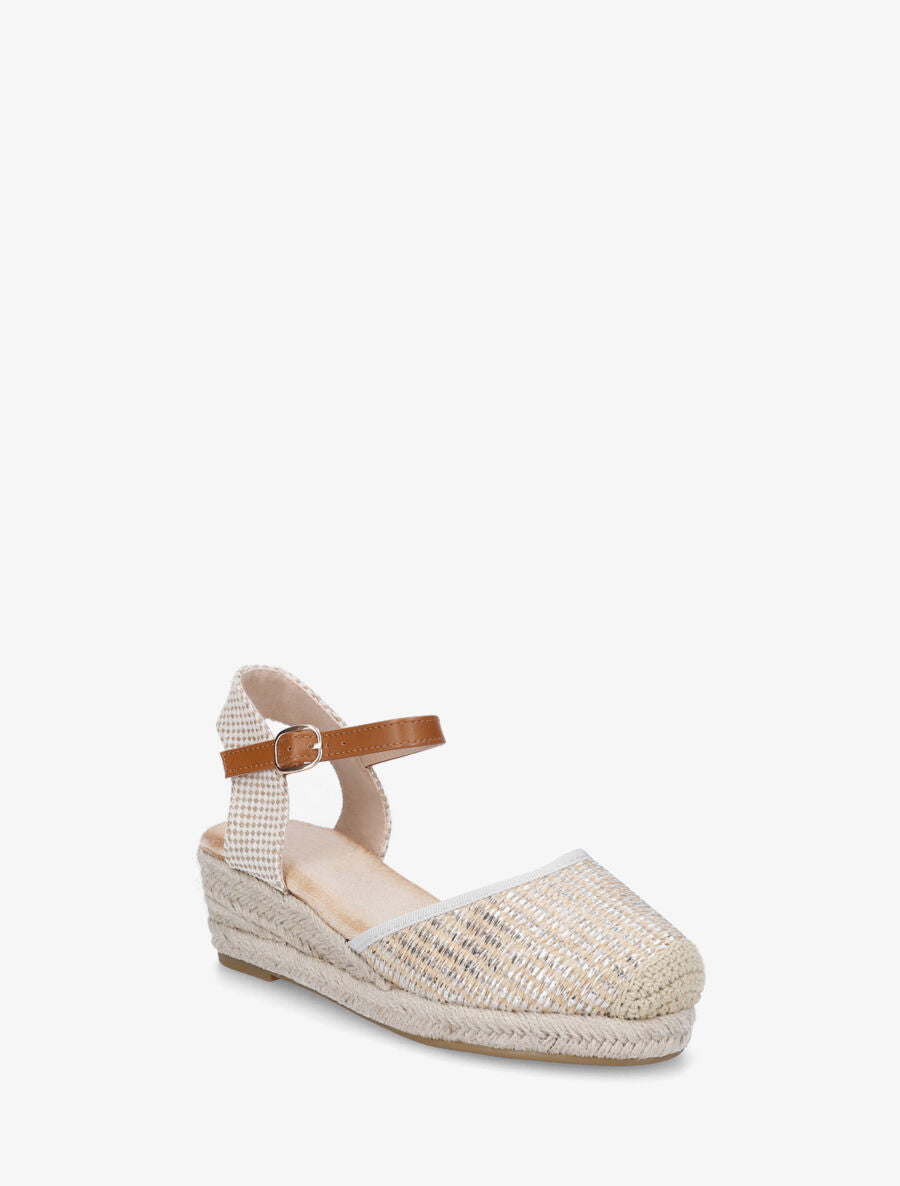 Espadrilles mi-hautes en raphia - Argent - 2