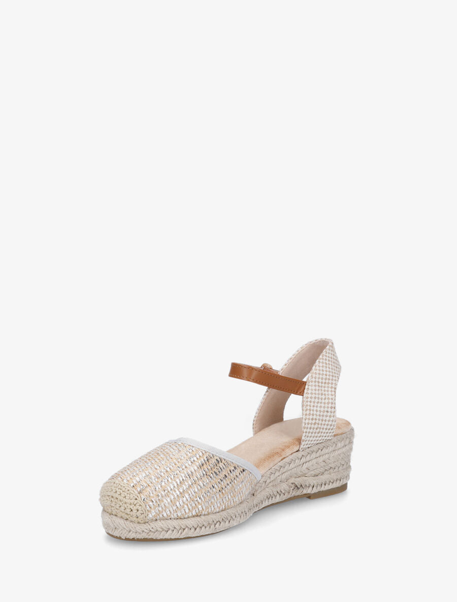 Espadrilles mi-hautes en raphia - Argent - 3