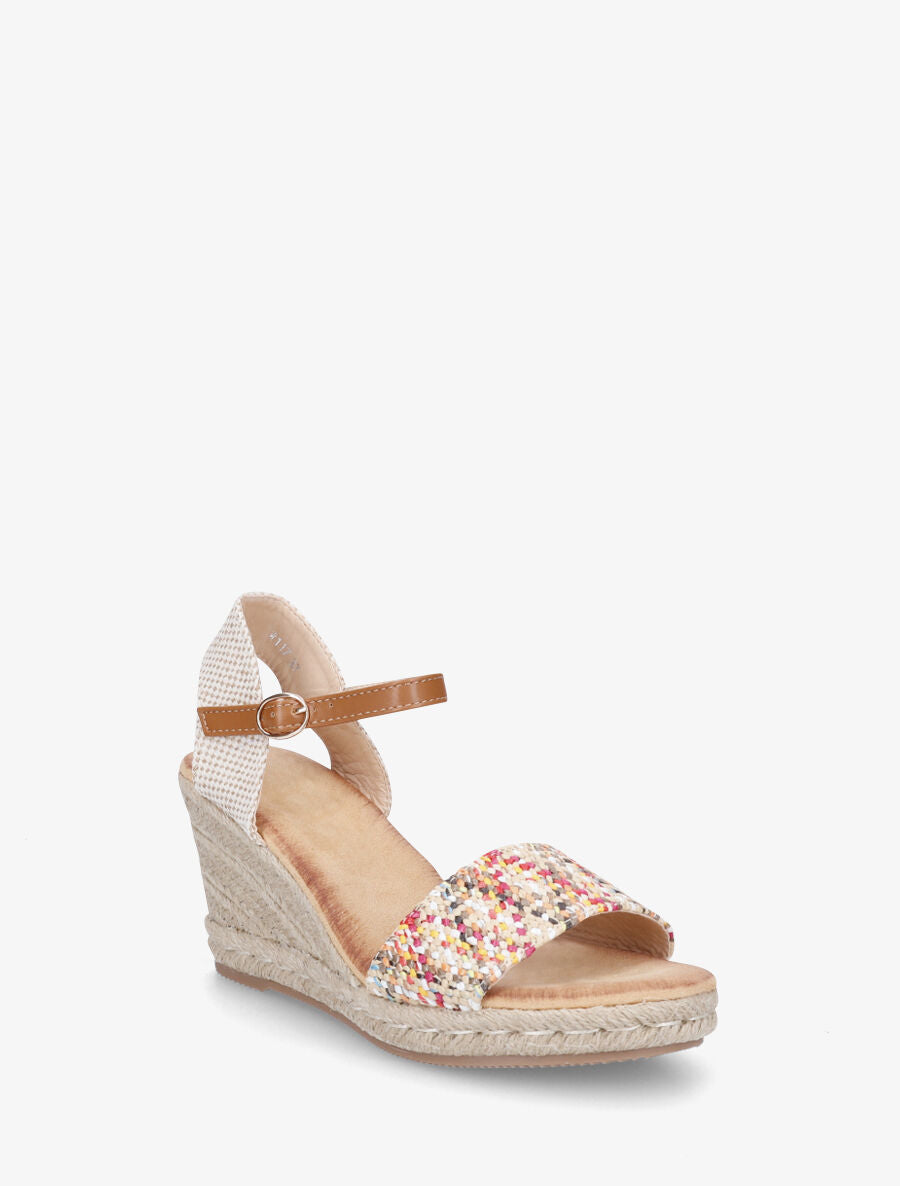 Sandales compensées hautes style espadrille - Multi - 2