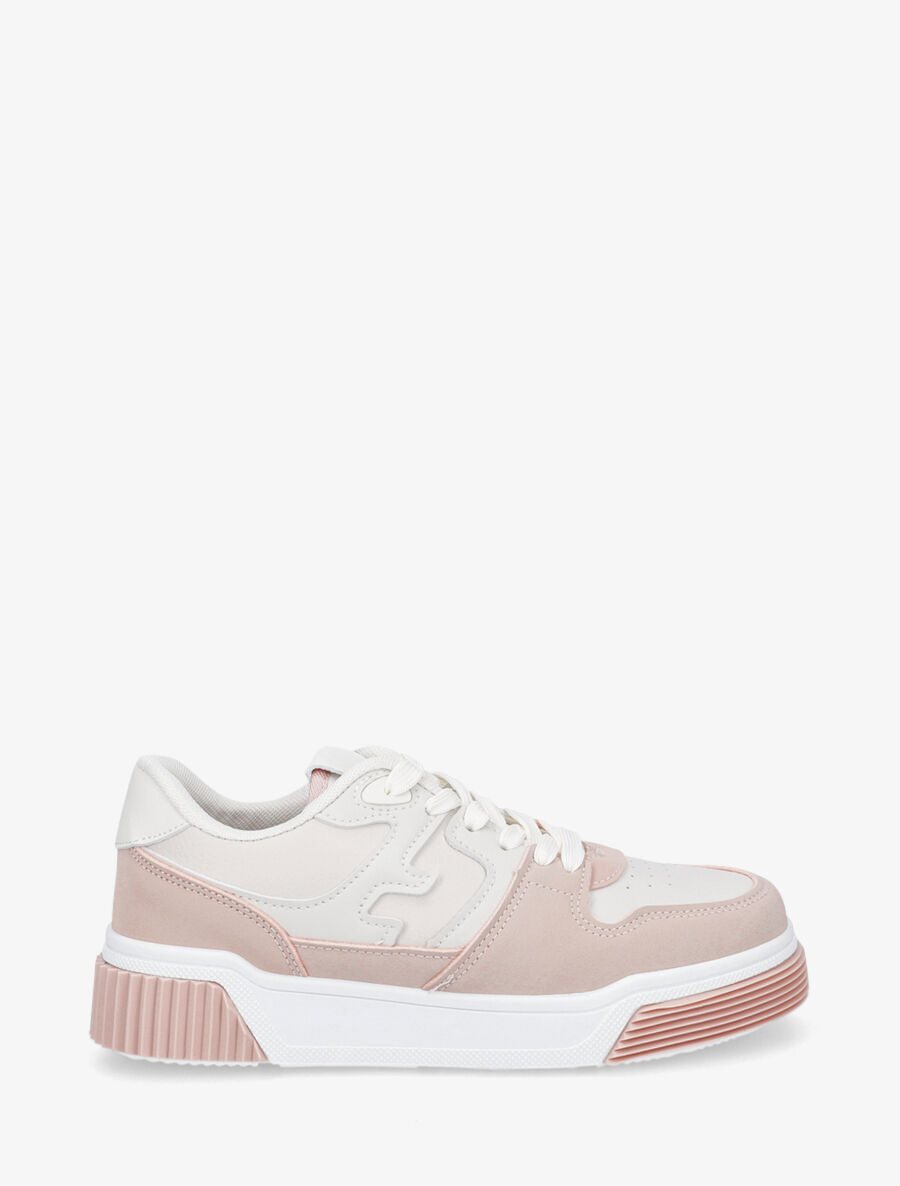 Baskets casual en simili - Rose - 5