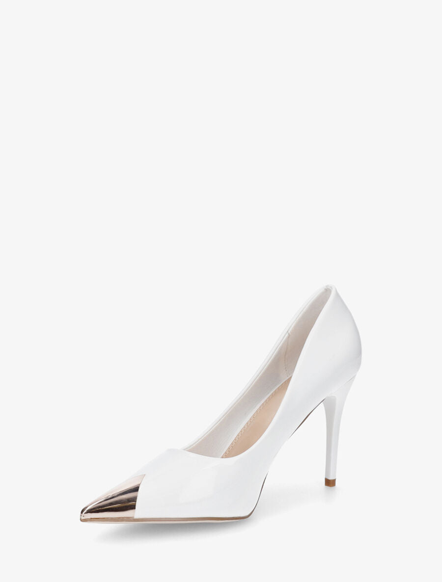 Escarpins à bout pointus métalliques - Blanc - 3