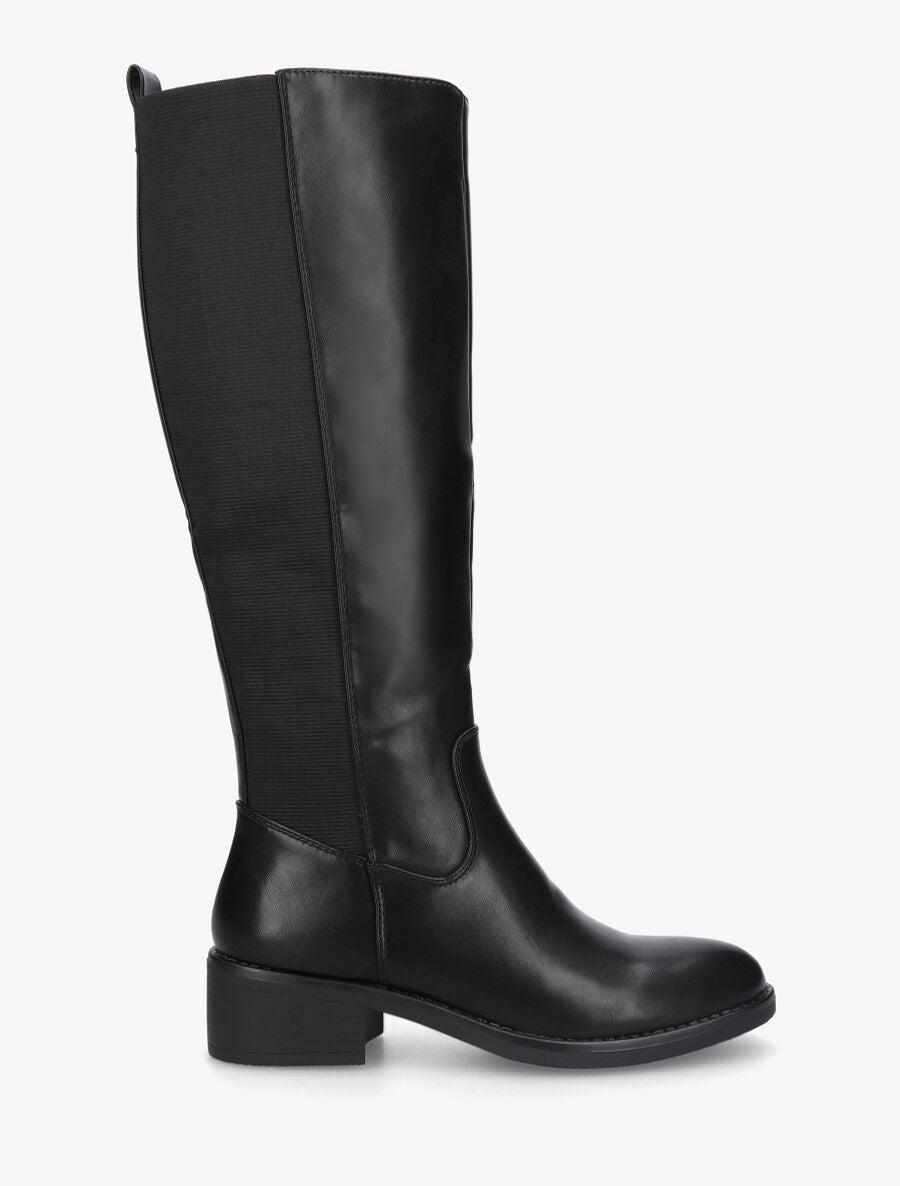 Bottes en simili élastiquées - Noir - 5