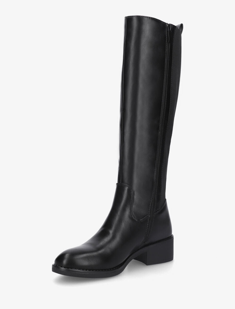 Bottes en simili élastiquées - Noir - 3